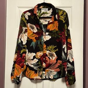 Floral Semi sheer blouse